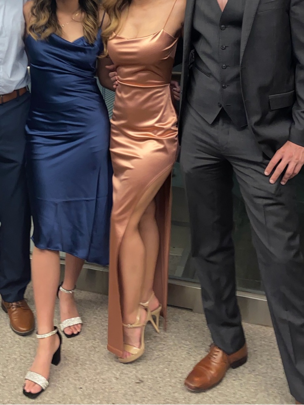 Windsor Dusty pink satin backless dress